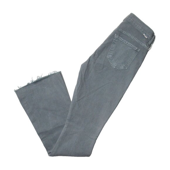 NWT Mother The Weekender in Lead Gray Chalk It Up Stretch Flare Jeans 25 - Picture 9 of 10